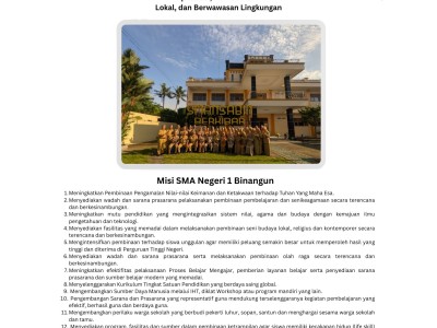 Visi Misi SMA Negeri 1 Binangun
